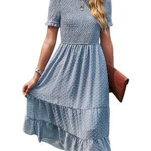 Jardines Domaine Ruched Top Textured Midi Dress